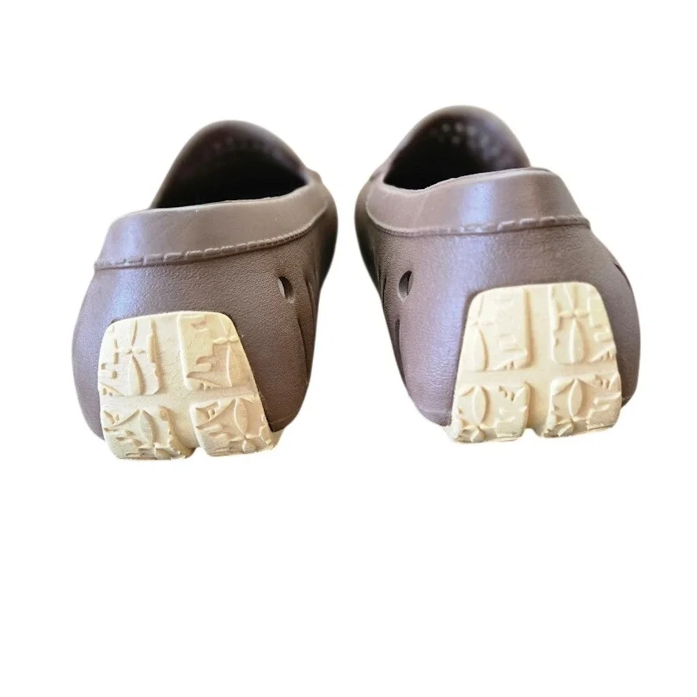 Floafers Country Club Brown‎ Slip On Driver Loafer Water Shoes Clogs Mens Size 9